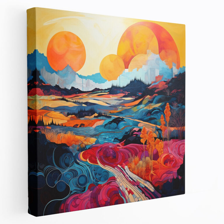 Leinwandbild Anatolia - Bunte abstrakte Wandkunst - Anatolia Wandkunst abstraktes Gemälde Leinwand