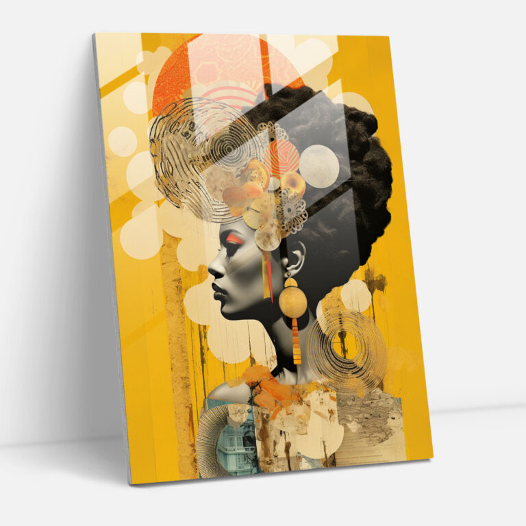 Afro Wanddekoration - Visuell beeindruckendes Glasbild Vielfalt