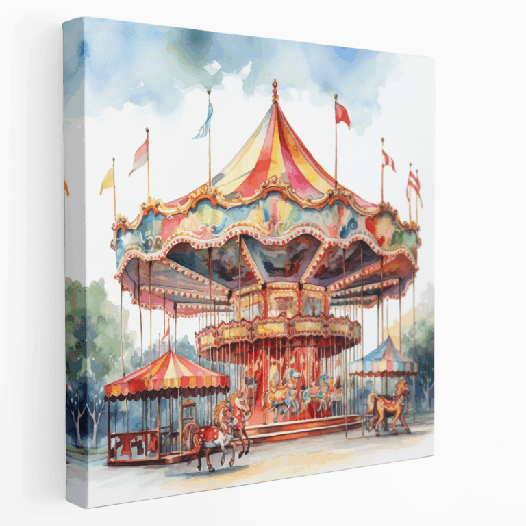 Verspieltes Karneval-Arcade Leinwandbild
