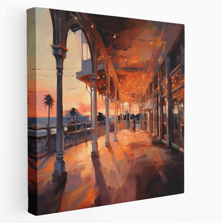 Twilight Arcade Leinwandbild