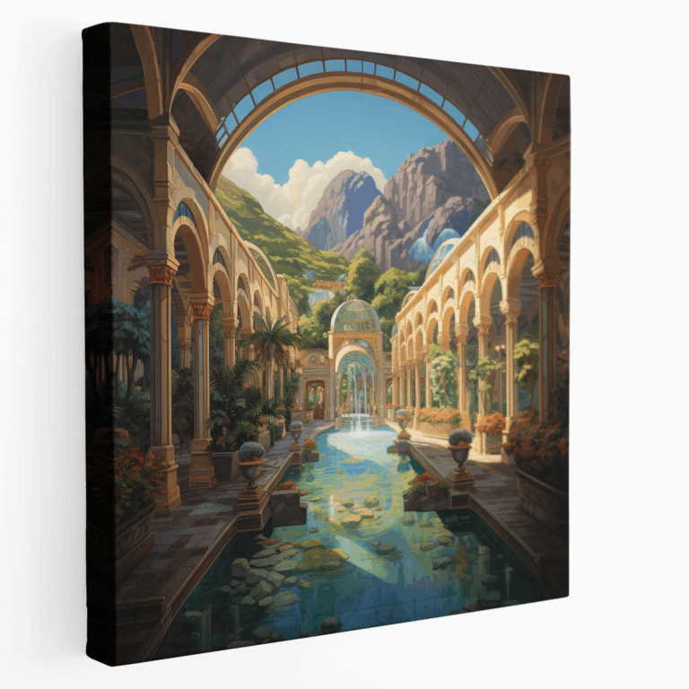 Landschaft Arcade Leinwandbild