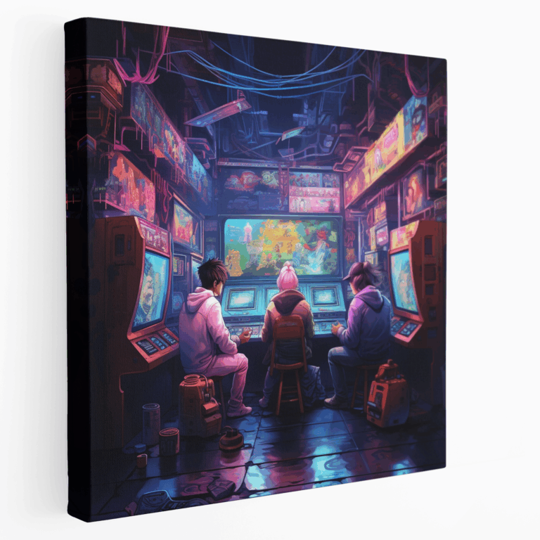 Pixel Arcade Erinnerungen Leinwandbild