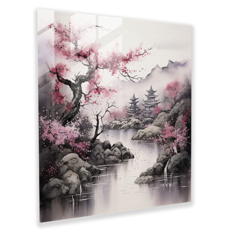 Asia Ruhe Glasbild - Asiatisch Gelassen Glasbild