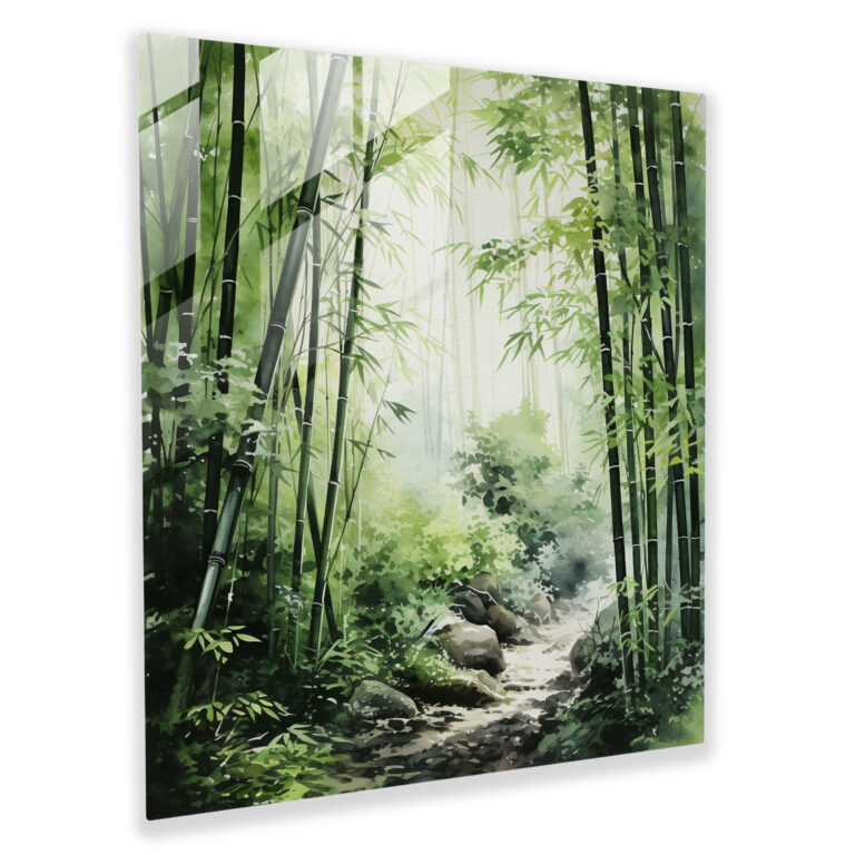 Asiatische Ruhe Glasbild - Asiatisch Glasbild Eleganz