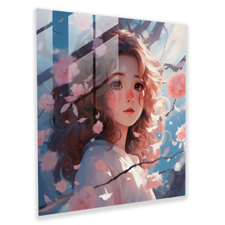 Asiatisches Anime Glasbild - Asiatisch Glasbild Wanddekoration Glaswandkunst