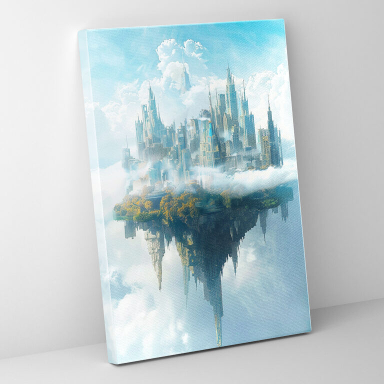 Leinwandbild Floating City von Ashvin Harrison - Wandkunst für Zuhause