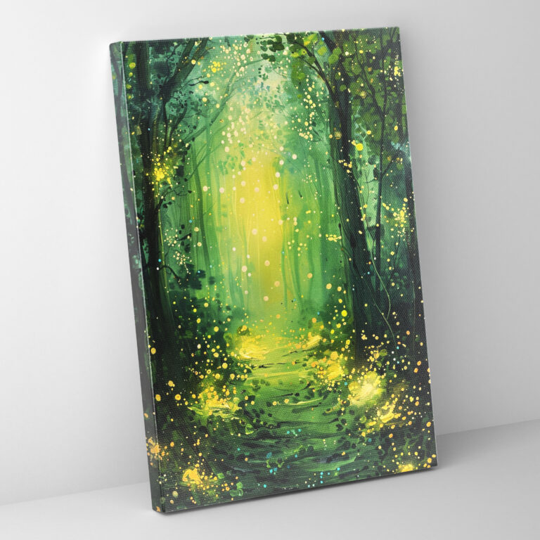 Ashvin Harrison Verzaubertes Wald Leinwandbild - Ashvin Harrison Feenlichter Wohnkultur