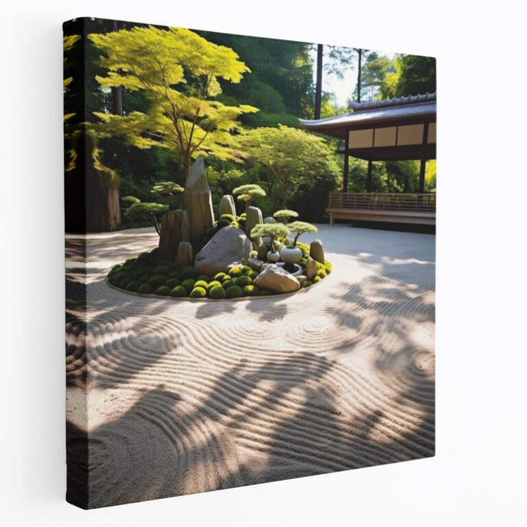 Asiatisches Zen-Garten Leinwandbild - Asiatisch Wandkunst Leinwand Wandkunst Zen-Garten