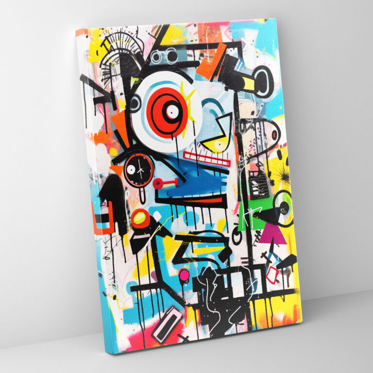 Basquiat Leinwandbild - Basquiat Leinwand Abstrakte Kunst Wanddekoration