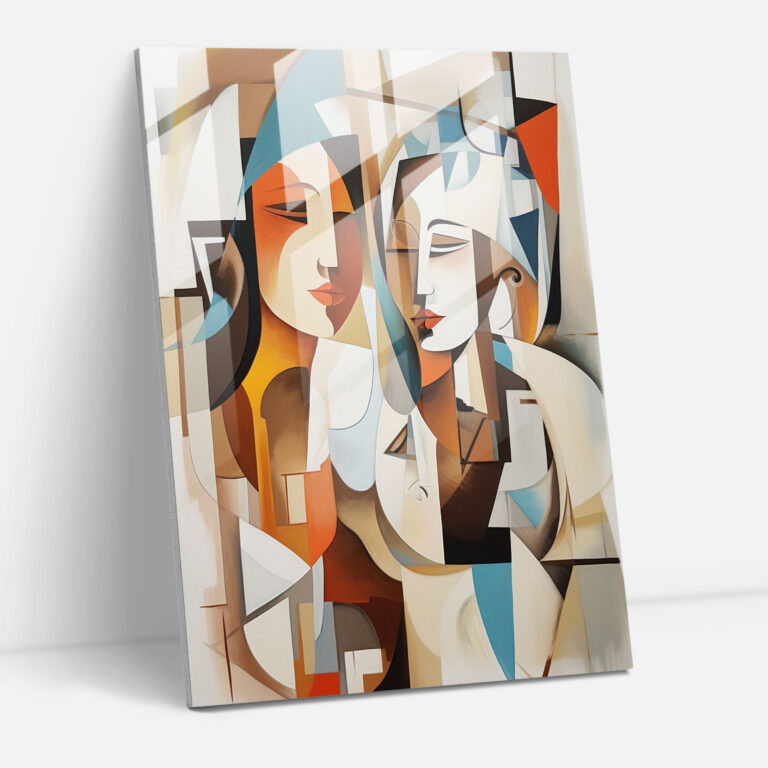 Inspiriert von Basquiat: Glasbild - Basquiat Kubismus