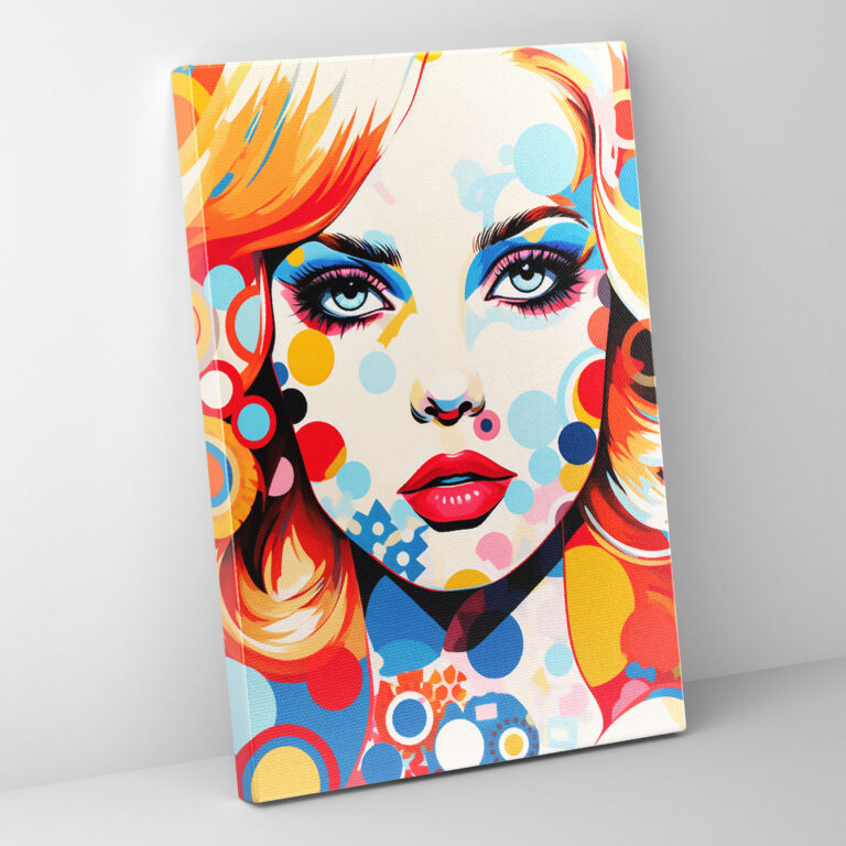 Barbie Leinwandbild - Pop-Art-inspiriertes Wandbild - Barbie Leinwand lebendige Farben mutige Muster