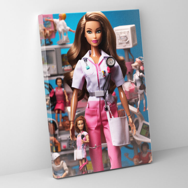 Barbie Berufe Leinwandbild - Barbie Leinwandbild Inspiration Wandkunst