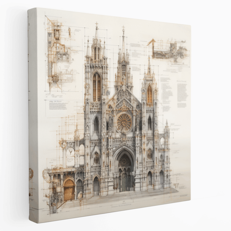 Architektonisches Kathedralen Leinwandbild