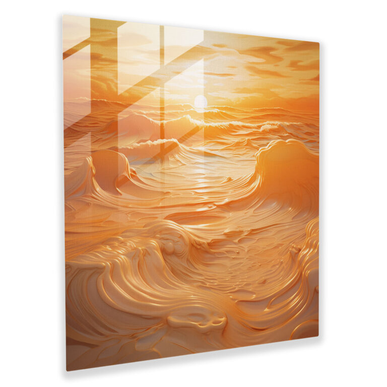 Glasbild Küstenharmonie - Strand Wanddekoration Sandspiel Wohnkultur