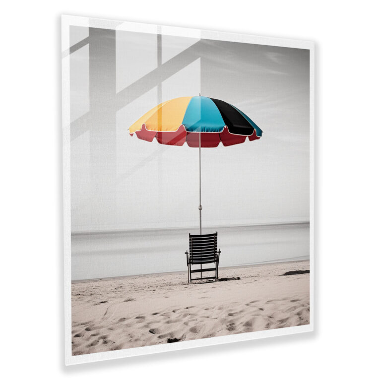 Glasbild Einsamer Strand - Strand Glasbild Einsamer Strand