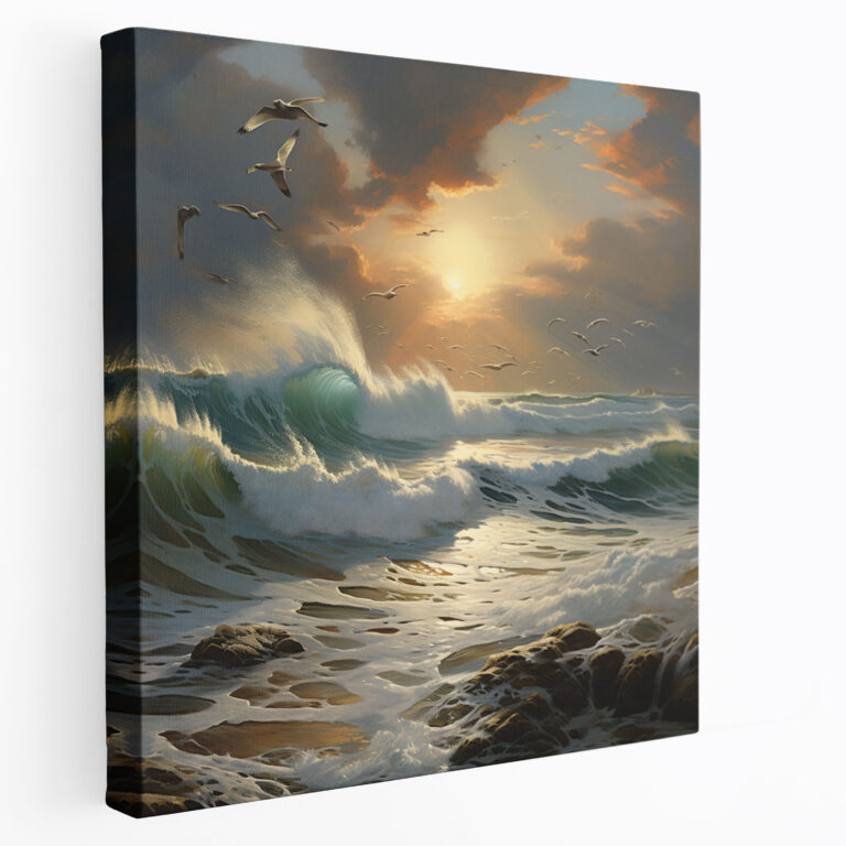 Strand Wandkunst - Dynamisches Surfen Leinwandbild - Strand Leinwandwandkunst Leinwandbild Wohnkultur