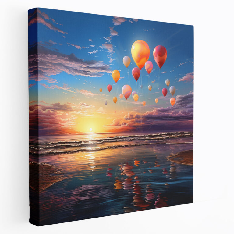 Lustiges Strand Leinwandbild - Strand Wandkunst Lustiges Strand Leinwandbild