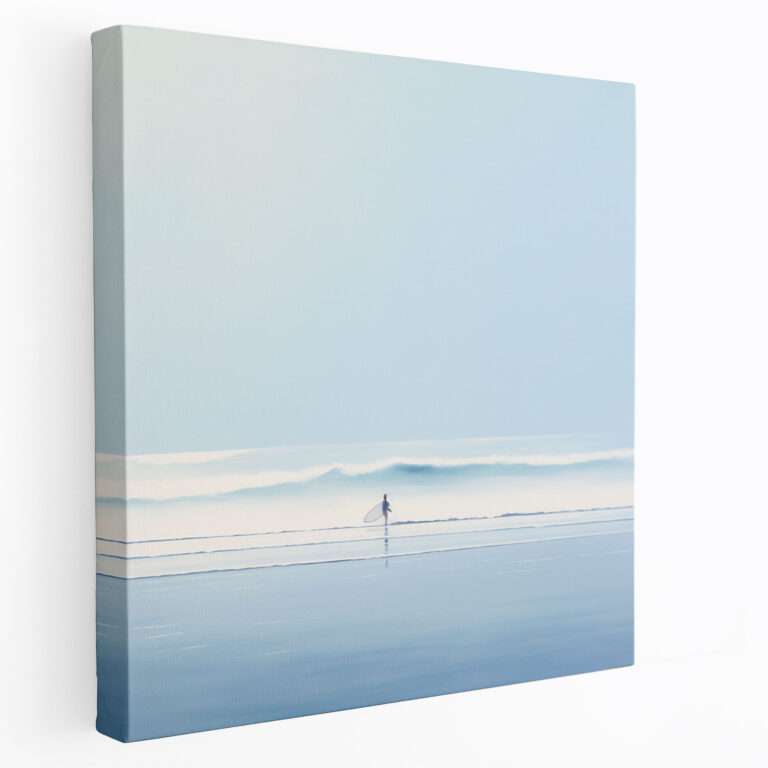Leinwandbild Ruhige Wellen - Strand Welle reiten Wandkunst Wanddekoration