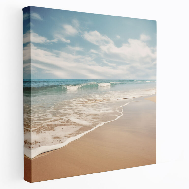 Leinwandbild Ruhige Auszeit - Strand Sanfte Wellen Dekoration für Zuhause Leinwand-Wandkunst