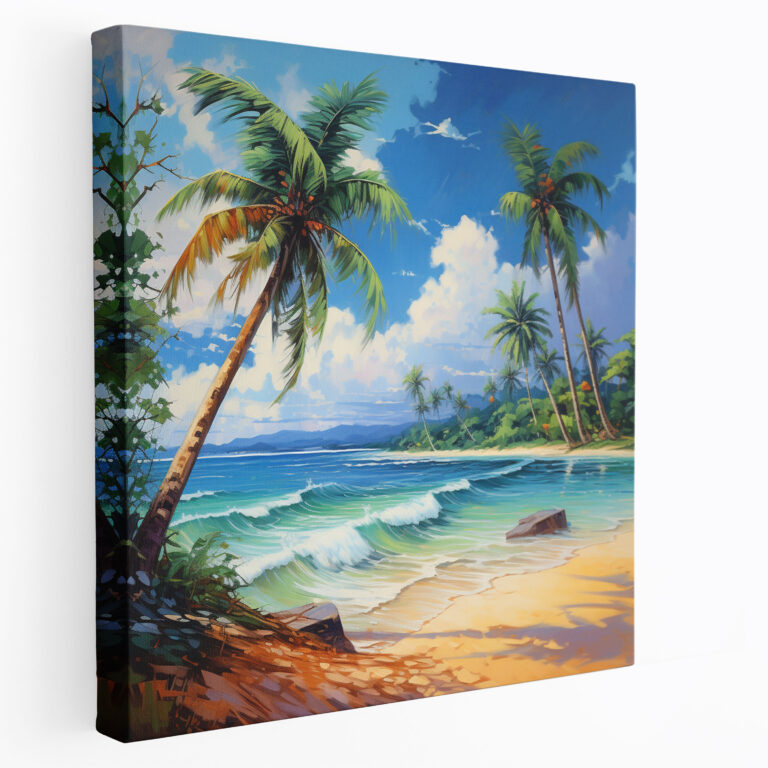 Strand Leinwandbild - Tropisches Paradies - Heimdekoration Strandparadies