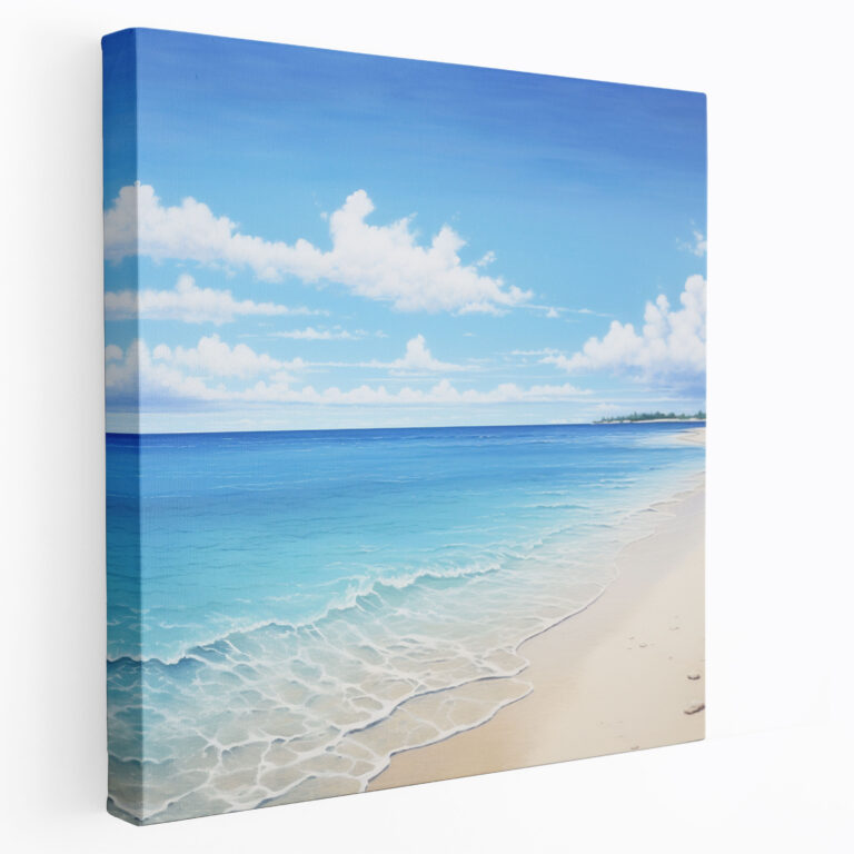 Strand Wandkunst - Strandhorizont - Strand Leinwand Panoramablick Leinwandkunst
