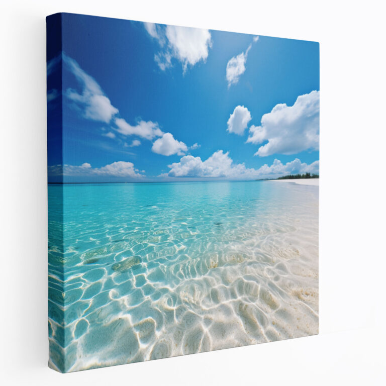 Leinwandbild mit Panoramablick auf den Strand - Strand Leinwandbild