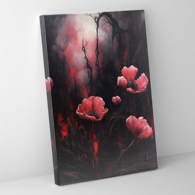 Leinwandbild mit Blutenden Blumen - Blutende Blumen Wohnkultur Leinwandbild Wandkunst