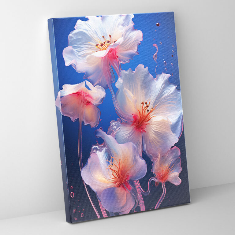 Leinwandbild Bleeding Flowers - Zartes Wanddekor jenseitig Wohnraumdekoration