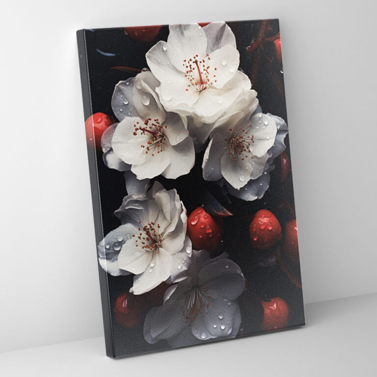 Bleeding Flowers Leinwandbild - Blutende Blumen Wohnkultur Leinwandbild Leinwand