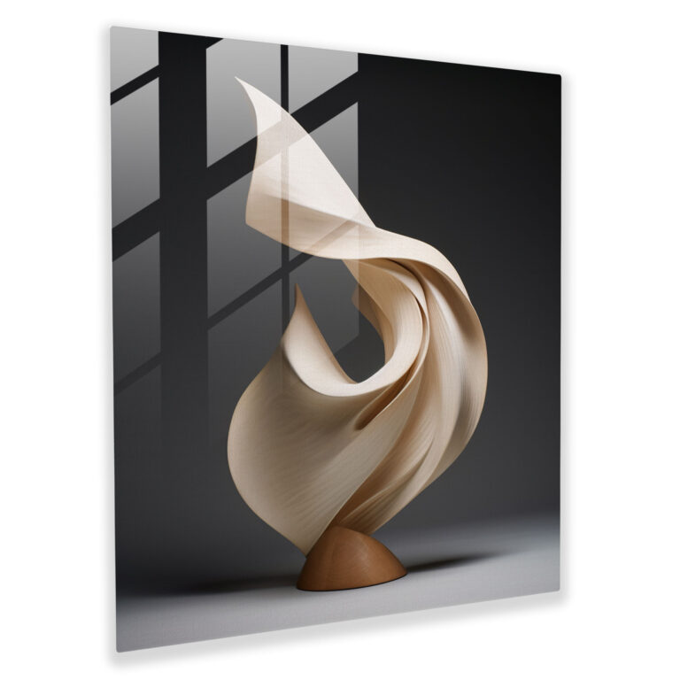 Beige Bewegung Glasbild - Beige Wanddekoration Glasbild