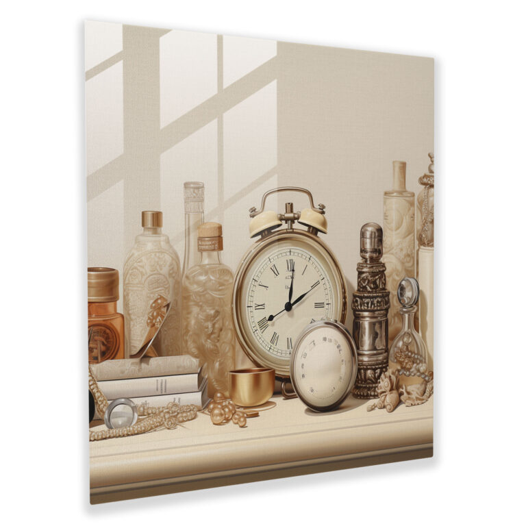 Beige Glasbild Stillleben - Beige Glas Kunst Wanddekoration Moderne Kunst