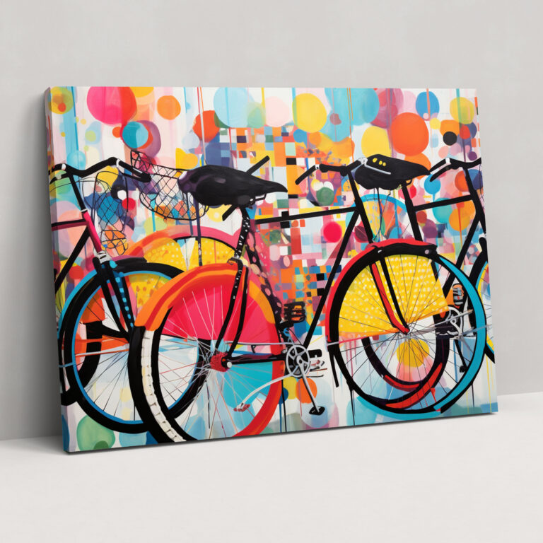 Fahrrad Pop-Art Leinwandbild - Fahrrad Leinwand-Wandkunst