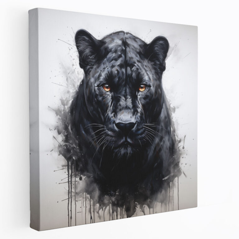 Leinwandbild Schwarzer Panther - Wanddekoration Schwarzer Panther