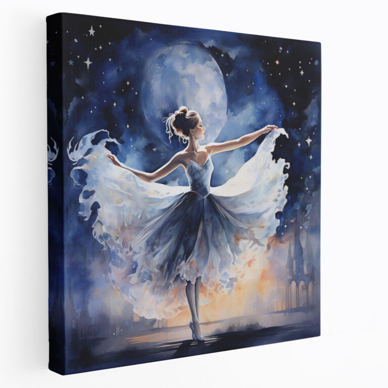 Elegantes Ballerina Leinwandbild - Wanddekoration Ballerina