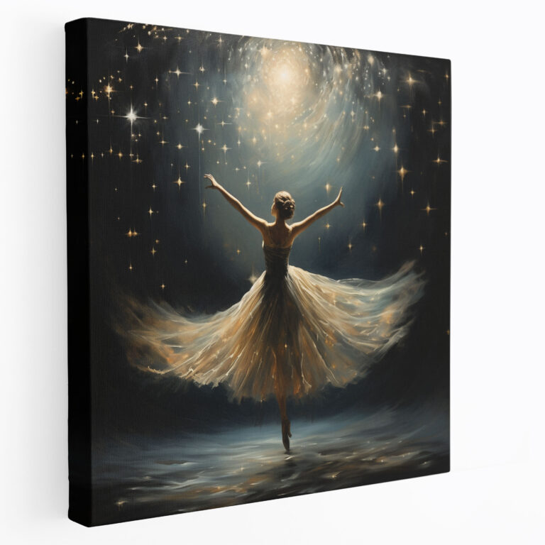 Ballettträume Ballerina Leinwandbild - Ballerina ätherische Atmosphäre traumhafte Farbpalette Wandkunst