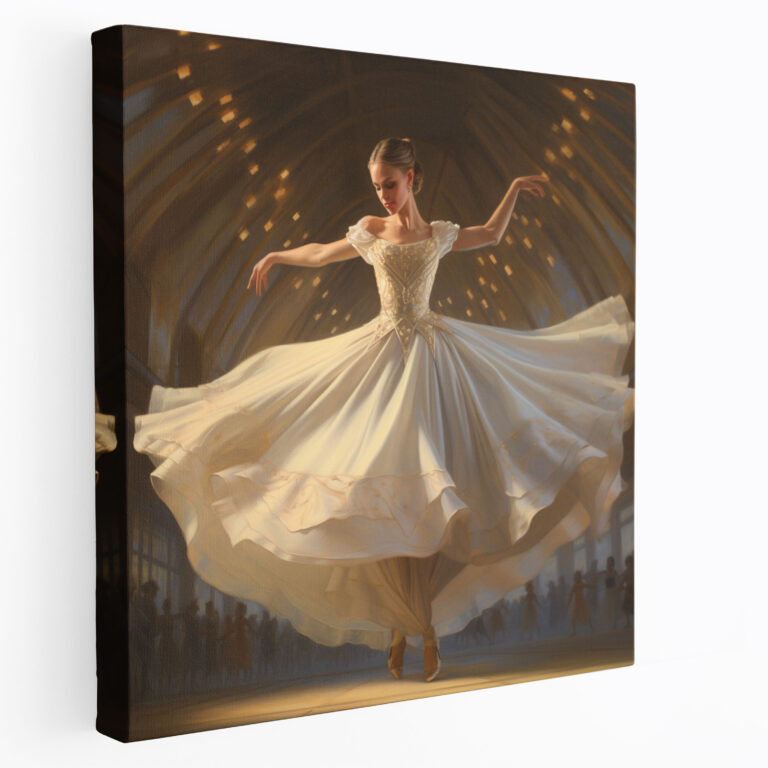 Anmutiges Ballerina-Leinwandbild - Klassisch Ballett Leinwand Wandkunst