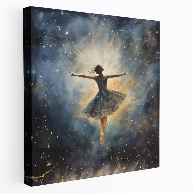 Leinwandbild Sternentraum Ballerina - Ballerina Leinwand Leinwand Wandkunst Wanddekoration