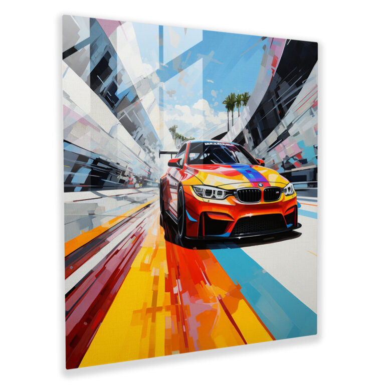 Glasbild im zeitgenössischen BMW-Design - Wanddekoration Glaswandkunst