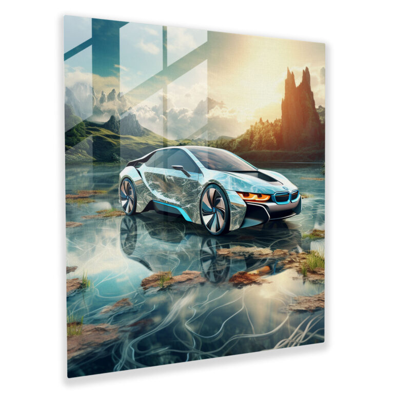 Bmw Serene Glasbild - BMW Nachhaltigkeit Moderne Kunst Wanddekoration