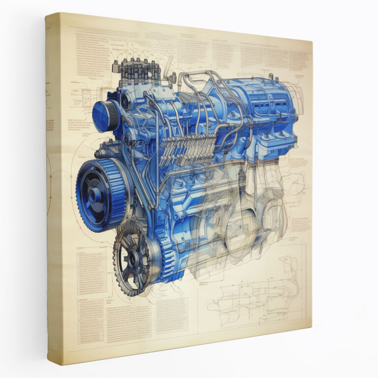 Bmw Wandkunst - Vintage Bauplan - Bmw Leistung und Präzision Ingenieurkunst