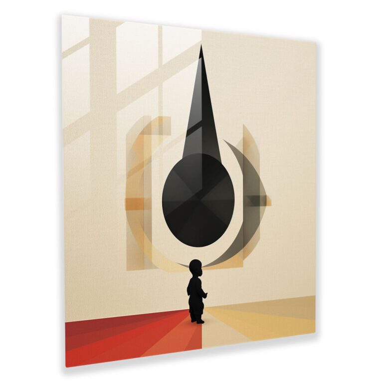 Geometrisches Glasbild Born - Wanddekoration Glaswandkunst