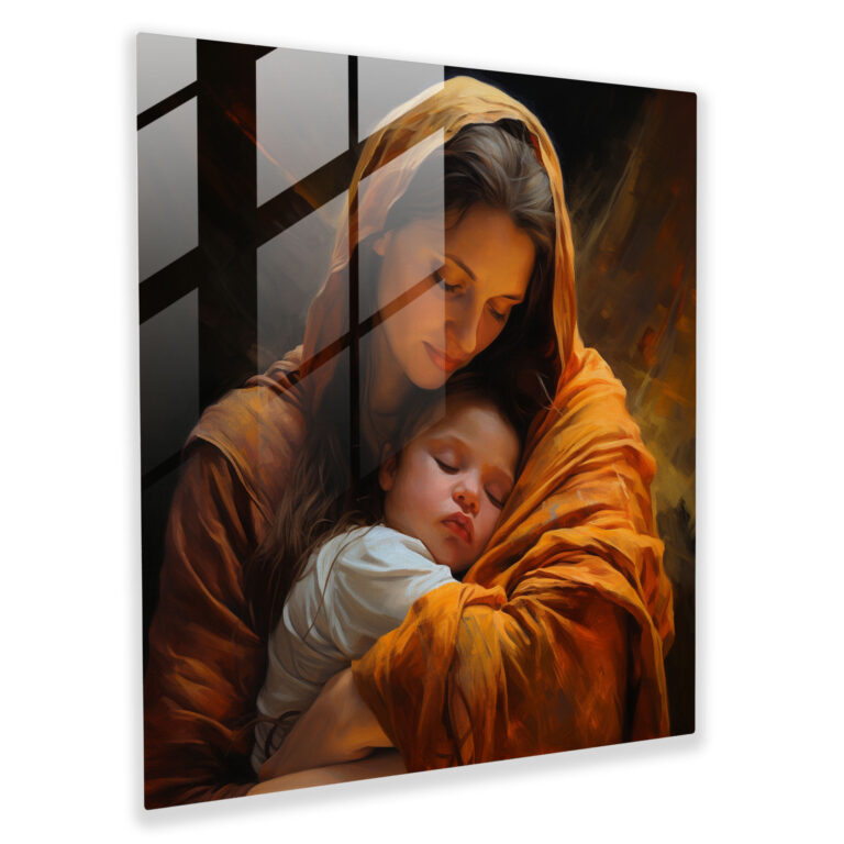 Zarte Anfänge - Ölgemälde Glasbild - Geburt Modern Art Geburt Bedingungslose Liebe