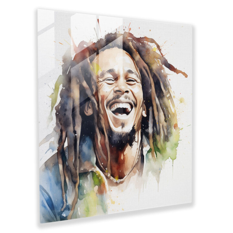 Bob Marley Glasbild - Freier Geist Glasbild