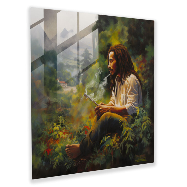 Bob Marley Glasbild - Bob Marley Raumdekoration Wanddekoration Glas-Kunst