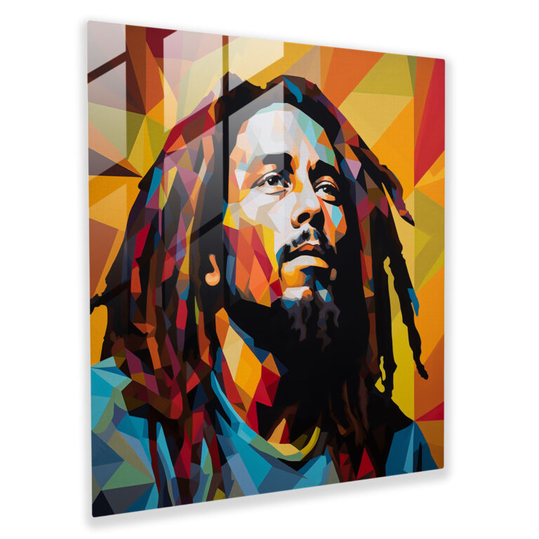 Bob Marley Glasbild - Modern Pop Art - Wanddekoration