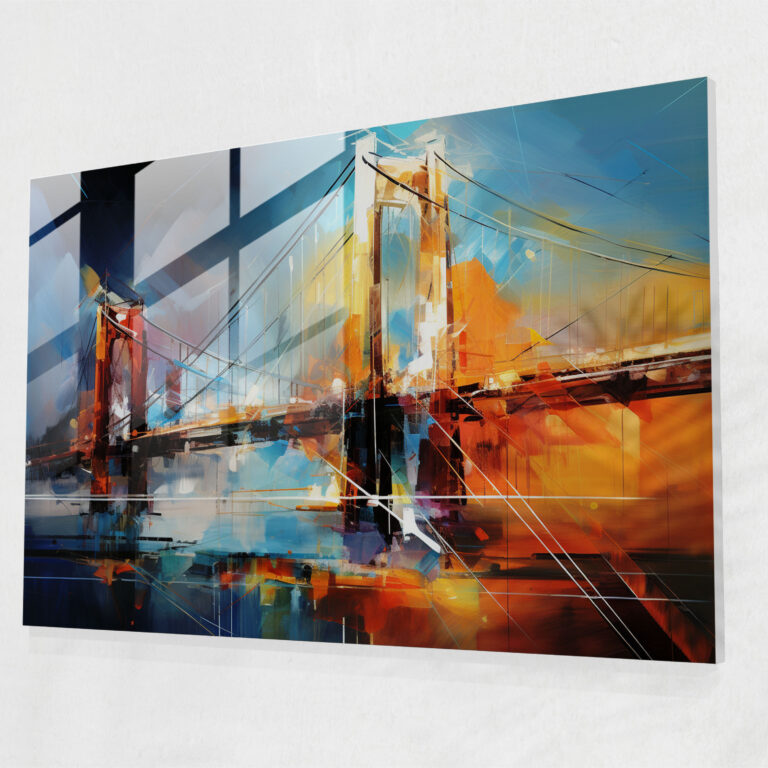 Glasbild Verbindung Fusion - Bosporus-Brücke Bosporus-Brücke Verbindung Wanddekoration