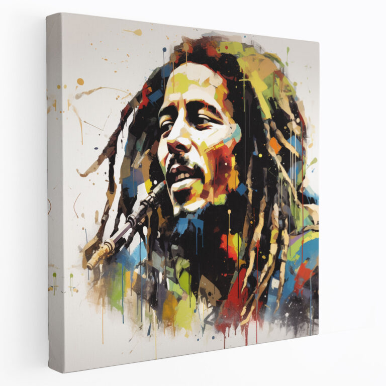 Bob Marley Collage Leinwandbild - Wanddekoration Tribut künstlerisch.