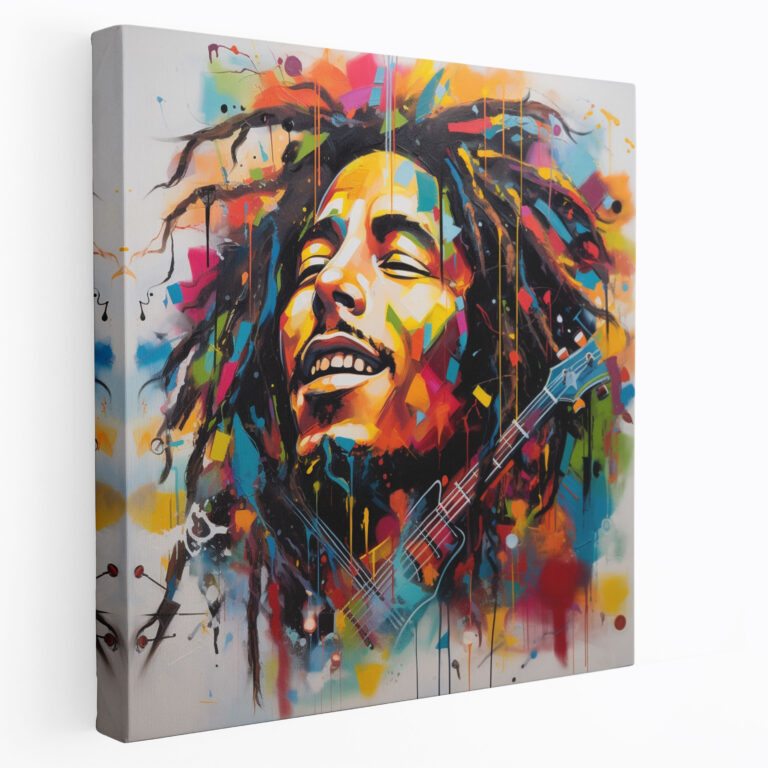 Bob Marley Leinwandbild - Bob Marley Wohnkultur Musiknoten