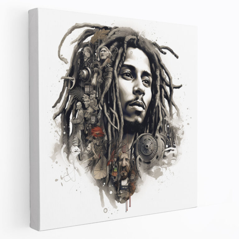 Bob Marley Wandbild - Faszinierendes und Bedeutungsvolles Leinwandbild
