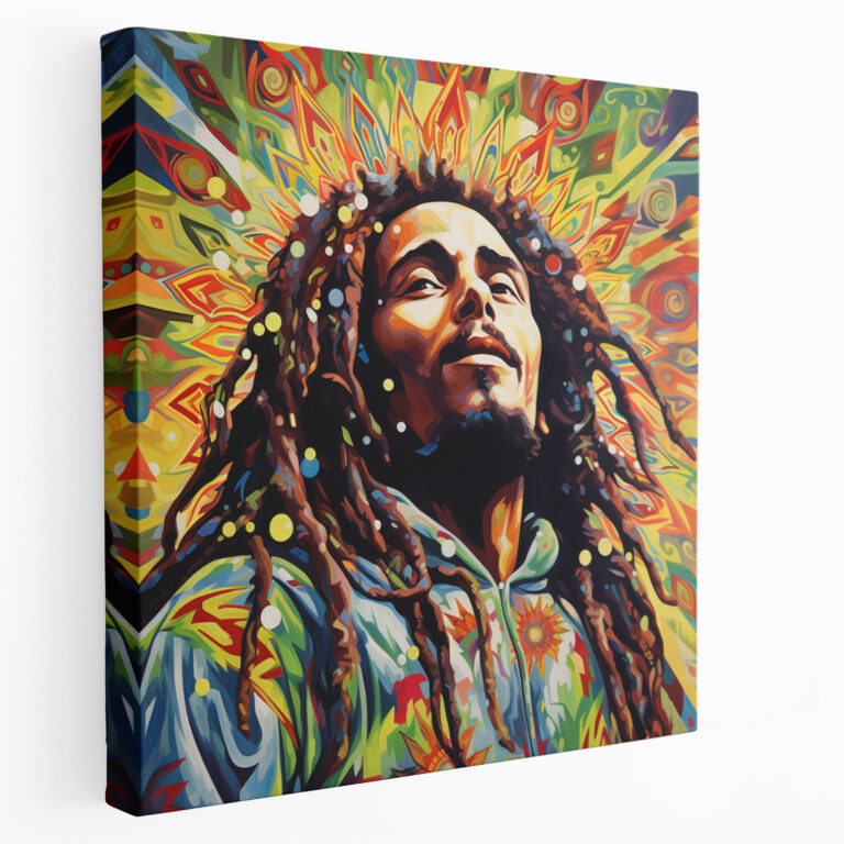 Bob Marley Psychedelic Leinwandbild - Wanddekoration Wandkunst Wohnkultur